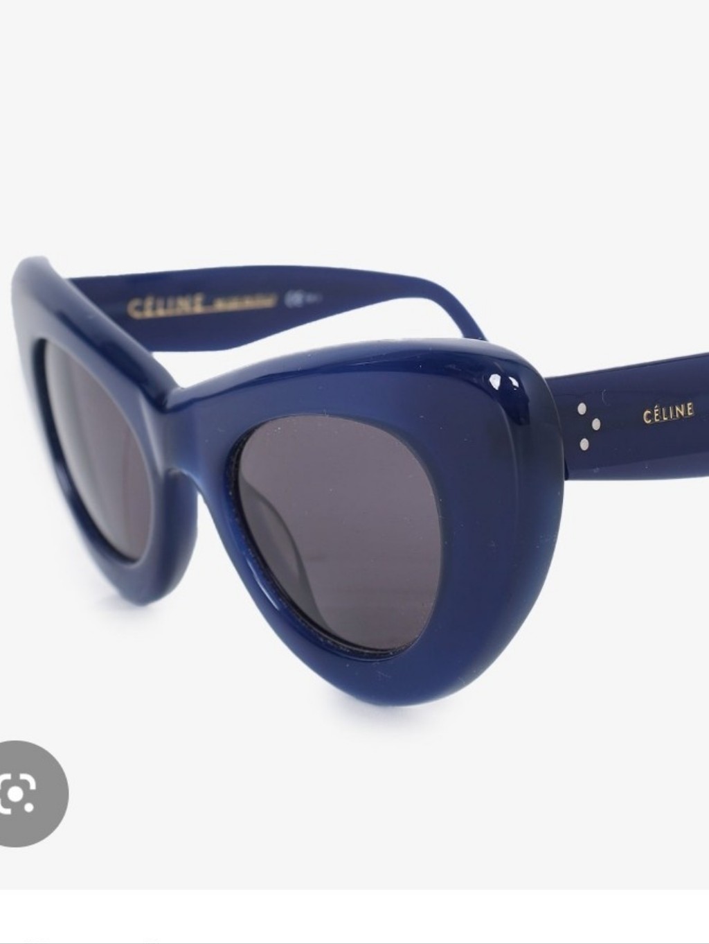 Celine Papillon Oversized Cat Eye Sunglasses Navy With Case